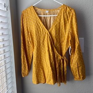 Old Navy peplum, tie crossed blouse